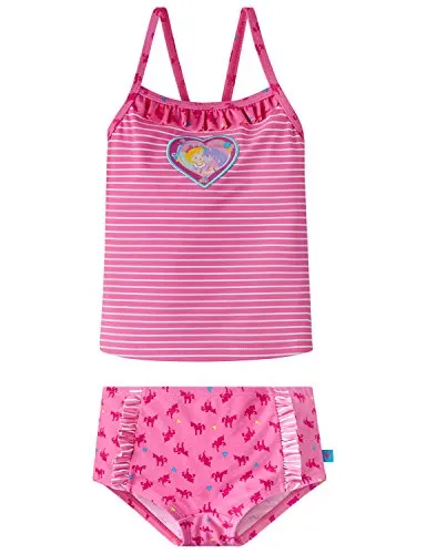 Schiesser Prinzessin Lillifee Tankini Set Costume da Bagno, Rosso (rosé 506), 24 Mesi Bambina