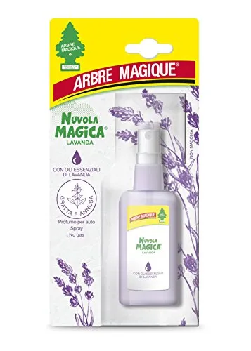 Arbre Magique Nuvola Magica, Deodorante Auto Spray, Fragranza Lavanda, Profumazione Arricchita con Oli Essenziali