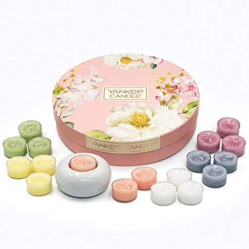 YANKEE CANDLE Collezione Garden Hideaway Set Regalo Tea Light, 18 lumini profumati