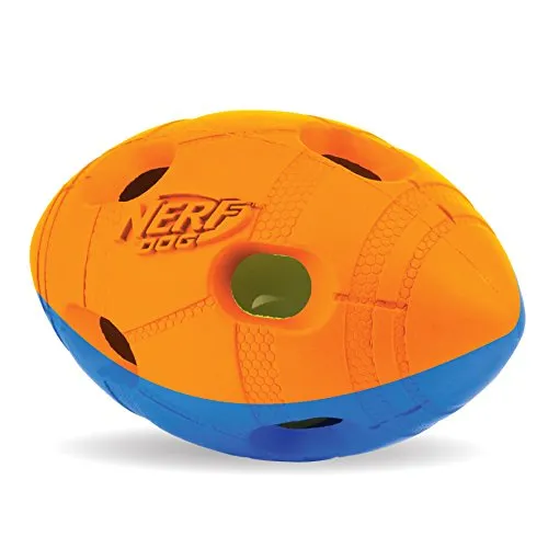 Nerf Dog VP6788E LED Football, zweifarbig orange/blau, S