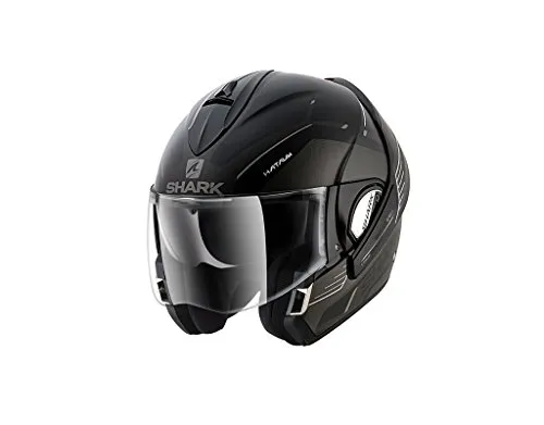 Shark Evoline 3, Hataum Kaw, casco moto, nero opaco, taglia XS