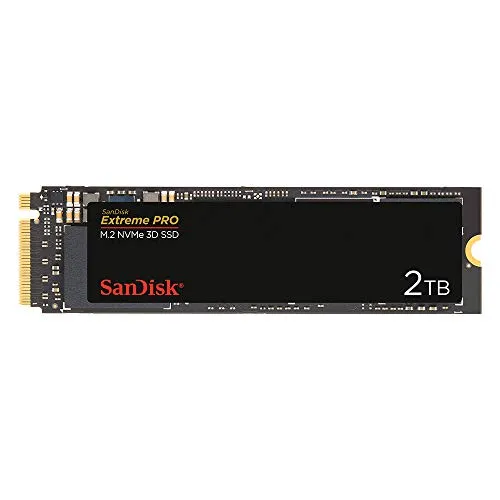 SanDisk SSD Extreme PRO da 2 TB, M.2 NVMe 3D, Nero
