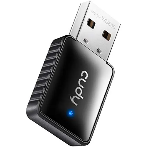 Cudy Adattatore USB Scheda di Rete, 600Mbps Wifi USB Adapter, 2.4GHz & 5GHz, Mini Size, Pennetta wifi, USB WiFi con Windows XP / 7/8 / 8.1 / 10（WU600)