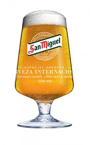 San Miguel Calice Bicchieri da pinta CE 568 ml (set di 2) 2 tappetini da birra