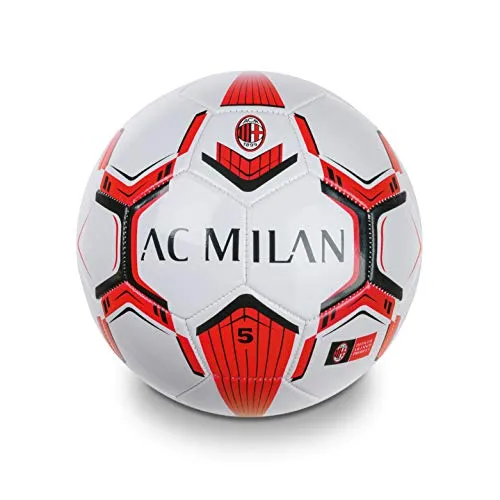 Mondo Toys - Pallone da Calcio cucito A.C. Milan - size 5 - 350 g - colore Rosso/Nero - 13632