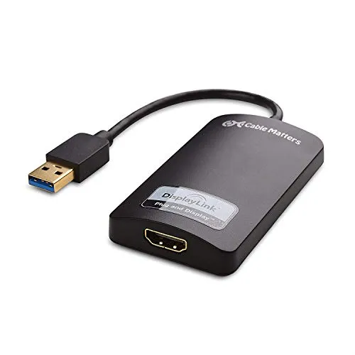 Cable Matters Adattatore USB 3.0 a HDMI Super Veloce (Adattatore USB a HDMI) per Windows Fino a 1440p Colore Nero