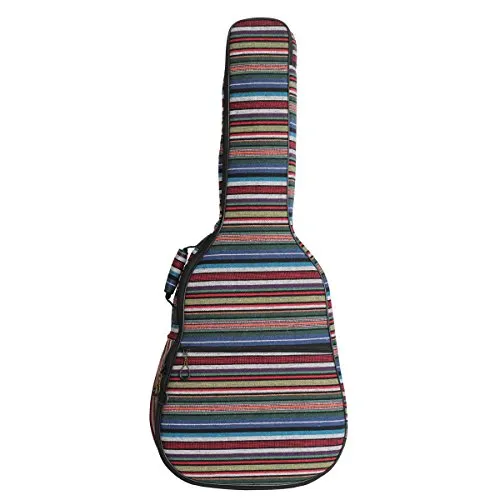 Glenmi - Custodia per chitarra acustica da 101,6 cm o 104,1 cm, in stile bohémien, imbottita in morbida schiuma, a zaino, con cuscinetto protettivo per il collo, Bohemian 3.