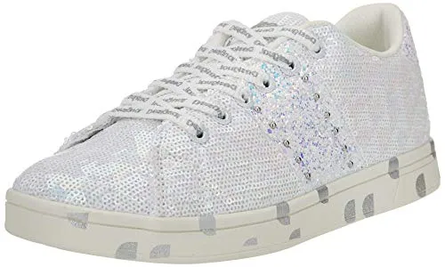 Desigual Shoes_Cosmic_Sequins, Donna di Sneakers, White, 37 EU