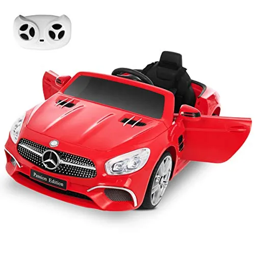 PLAYKIN Auto elettrico bambini MERCEDES-BENZ SL400 batteria 12V con ruote in gomma +3 anni