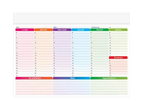 Planning Settimanale Da Tavolo Daily Planner settimanale 43x31 Orizzontale Calendario Per Scrivania Ufficio Organizer To Do List Giornaliero Agenda Settimanale 2021 Da Tavolo 100% ITALIANO