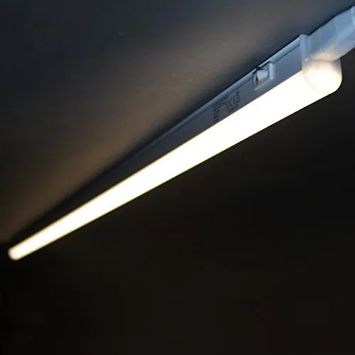 Briloner Leuchten 2379-146, lampada LED sottopensile, LED integrati 14W, 1400Lm, Luce bianca 4000K, lunga 117,3cm, interruttore sul lato, Lampada per cucina, armadio, plastica bianca