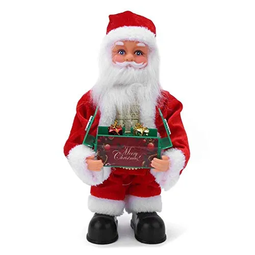 Annjom Giocattolo della Bambola di Natale, Giocattolo Decorativo Sveglio di Babbo Natale Luminoso tremante, per la casa di Natale(Dancing Santa)