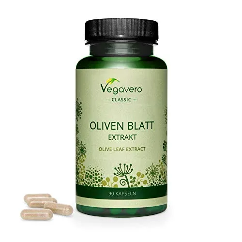 OLIVO integratore Vegavero® | con il 40% di OLEUROPEINA | dalla Spagna | 7500 mg (15:1) per capsula | 90 capsule | Vegan