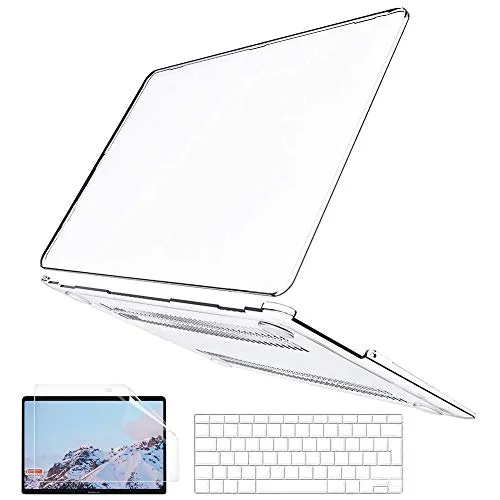 Belk Custodia MacBook PRO 13 Pollici 2015 2014 2013 2012 con Retina Display A1502 A1425 Case, Ultra Sottile Plastica Rigida Cover + Copertura della Tastiera + Pellicola Protettiva - Trasparente