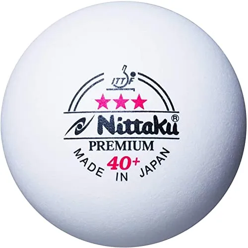 Nittaku – Palline da Ping Pong, 3 Stelle, Colore: Bianco