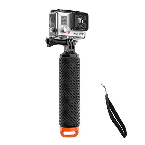 Welltop impermeabile GoPro Floating mano Tripod Mount & galleggiante Presa della maniglia con il pollice Vite e regolabile cinturino da polso per GoPro Hero 2/3/3 + / 4 Sport Action Camera Mount Accessori