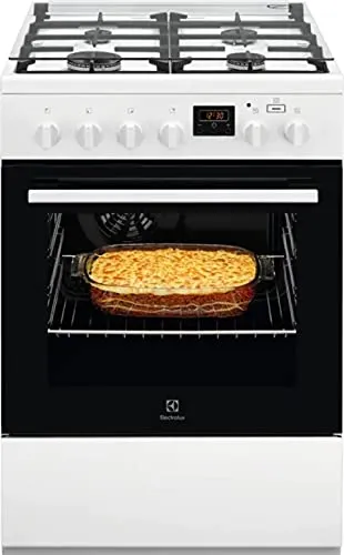 Electrolux LKK640200W - Cucina a gas con forno elettrico 60x60 cm Classe A Bianco