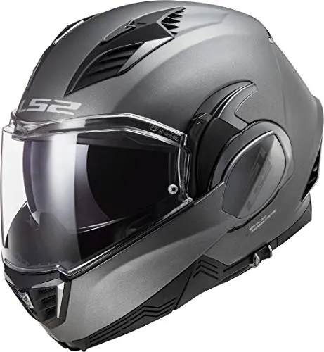 LS2, casco moto modulare VALIANT II titanio, L