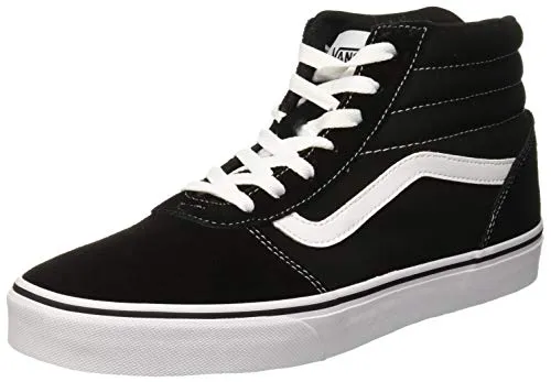 Vans Ward Hi, Sneaker a Collo Alto Donna Nero ((Suede/Canvas) Black/White Iju) 38 EU