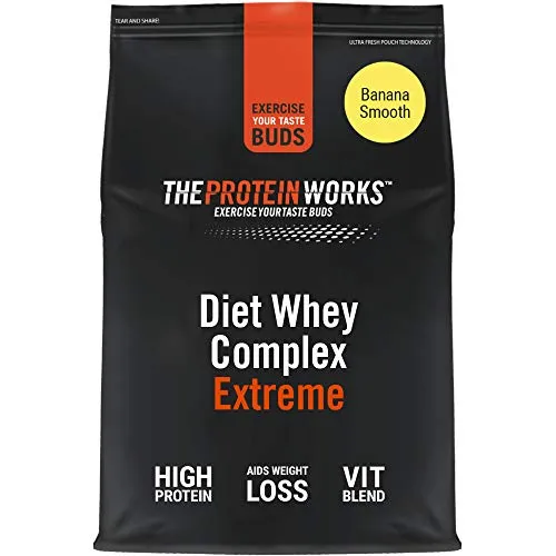 Complesso Di Whey Dietetiche Extreme In Polvere | Frullato Dietetico A Basso Contenuto Di Calorie E Grassi | Ricco Di Vitamine E Minerali | THE PROTEIN WORKS | Banana Vellutata | 500g