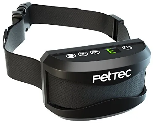 PetTec Collare Automatico Antiabbaio per Cani per Addestramento, Vibrazione e Feedback Sonori per Insegnare Un Migliore Comportamento ed Evitare Superflui Latrati, Batteria Ricaricabile