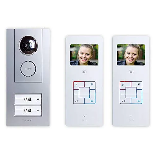 m-e modern-electronics VD6320 - Citofono Vistus con sistema video per casa bi-familiare