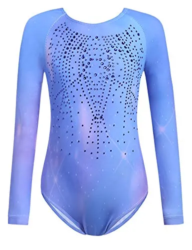 trudge Ragazze Ginnastica Leotards Body Danza Classica Bambina Ginnastica Artistica Balletto Costumi Maniche/Maniche Lunghe per Ragazze di 3-12 Anni