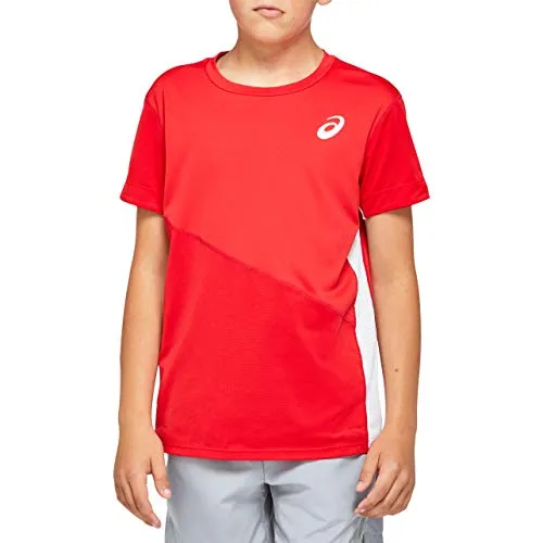 ASICS Tennis Club B T Maglietta, Unisex - Bambini, Maglietta, 2044A009, Classico Rosso, M