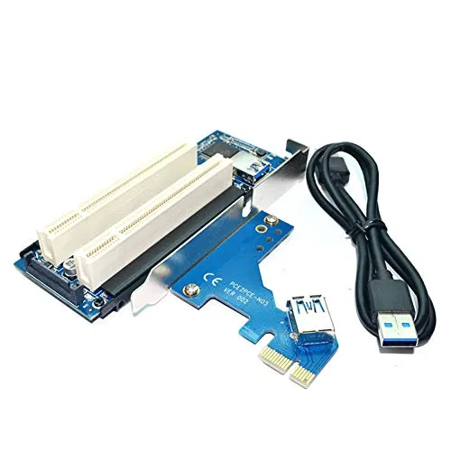 Naliovker Desktop Pci-Express Pci-E un Scheda Adattatore PCI Pcie un Scheda di Espansione Slot Dual Pci USB 3.0 Convertitore di Schede Aggiuntive