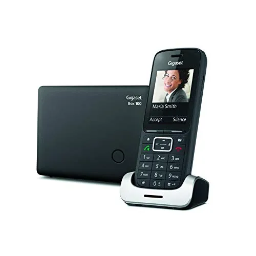 Gigaset SL 390 Telefono Cordless con Base Staccata, Adatto Anche per la Fibra, Nero [Versione Italiana]