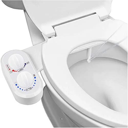 Bidet per l'igiene Intima, Non Elettrico Spruzzatore Bidet Toilet Seat Attachment, Self-Cleaning Dual Nozzle, Controllo di Pressione