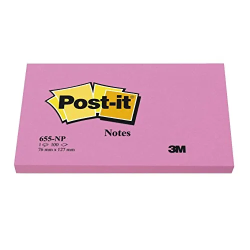 Post-it Brand 75071 Foglietti Colorati in Confezioni Monocolore, 76 mm x 127 mm, Viola