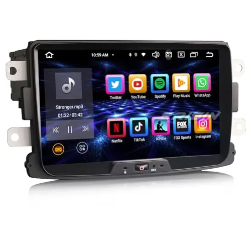8-Core RAM 4GB + 64GB ROM 8 pollici Android 12 Autoradio per Renault Dacia Duster Sandero Dokker Supporto GPS Sat Nav Carplay Android Auto DSP Bluetooth Wifi DAB+ TPMS