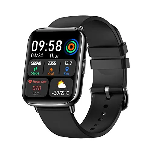 LYCHL Smartwatch Orologio Fitness Tracker Uomo Donna 1,69" Full Touch Bluetooth Smart Watch Impermeabil IP68 Orologio Sportivo Controllo Musica Cronometro Contapassi Nero