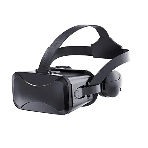 MMFXUE Cuffie con Realtà virtuale 3D VR, Casco per Occhiali con Realtà virtuale 3D, Occhiali VR per Video/Film/Giochi immersivi a 360 Gradi per Altri 4-6 Pollici