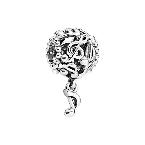 Charm in argento sterling con note musicali