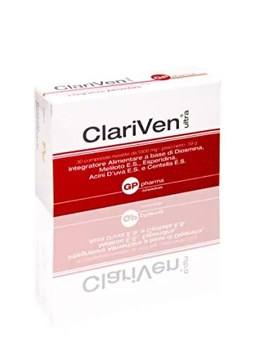 ClariVen Ultra® Integratore Nutraceutico con una moderna formulazione per stati edematosi linfatici e venosi, drenante, emorroidi e microcircolo