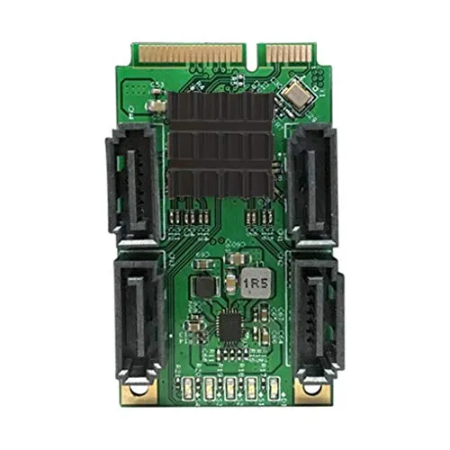 Diamoen Scheda Adattatore SSD 4 Porte SATA III PCI-e Marvel 88SE9215 Controller III PCI-e SATA 3.0 PCI Express