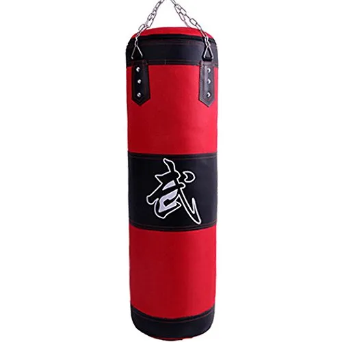 Justdolife Sacco da boxe,Sacchi da Boxe kick Bag in pelle vuota catena appesa MMA Martial Art Boxing Training Borsa pesante borsa a calci kick boxing bag