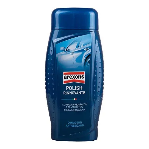 AREXONS POLISH RINNOVANTE 500 ml, rimuovi graffi, opacità e righe della carrozzeria, azione detergente, elimina ossidazione, ridona colore alla vernice, risultato professionale garantito