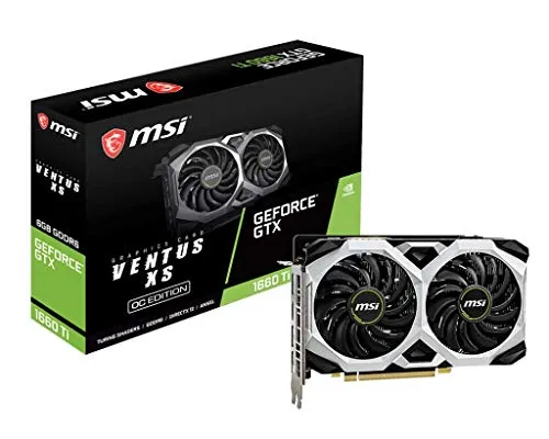 MSI GeForce GTX 1660 Ti VENTUS XS 6G OC 6GB GDDR6 Grafikkarte - HDMI/3x DisplayPort