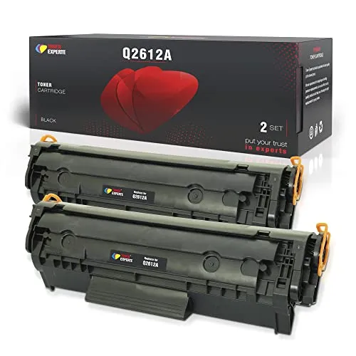 Toner Experte Compatibile HP Q2612A 12A Nero Cartucce di Toner Sostituzione per Q2612A FX10 per LaserJet 1010 1018 1020 1022 3052 Canon I-Sensys LBP-2900 Stampanti 2-Pack