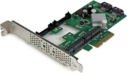 KALEA-INFORMATIQUE – Scheda Controller PCIe mSATA 3.0 (2 Porte) e SATA 3.0 (2 Porte) – Funzioni Ibrida e Raid 0/1/10 – Gamma Professionale – Windows/Mac/Linux