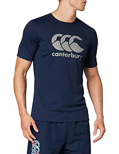 Canterbury, VapoDri Large Logo Training, Maglietta da Rugby, Uomo, Blu (Navy), M