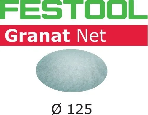 Festool 203297 - Rete abrasiva STF D125 P150 GR NET/50, acciaio grigio, set da 50 pezzi