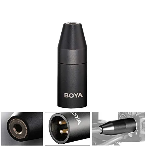 BOYA 35C-XLR 3,5 mm (TRS) Mini-Jack femmina Adattatore per microfono a connettore XLR maschio a 3 pin Compatibile con videocamere, registratori, mixer