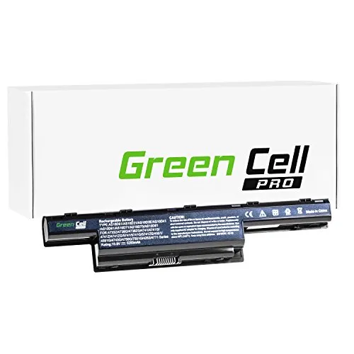 Green Cell® PRO Serie Batteria per Portatile Acer TravelMate 5744Z-P624G32MNKK (Le Pile Originali Samsung SDI, 6 Pile, 5200mAh, Nero)