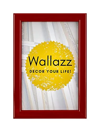 Wallazz Cornice PORTAFOTO in Legno da Parete, Made in Italy, Stile COLORATO, Dimensione 50X60 CM, Colore Rosso