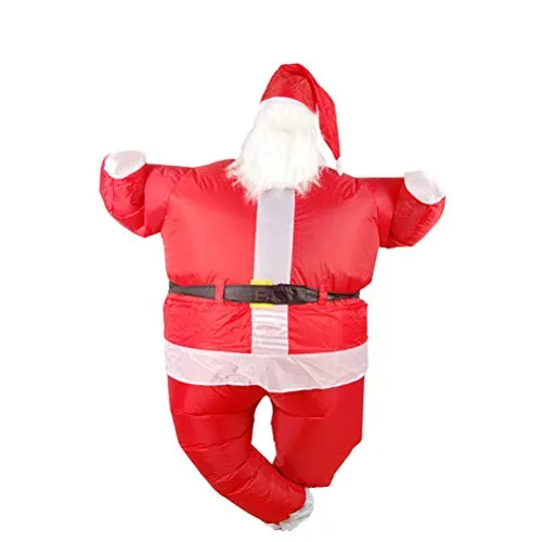 SOIMISS Vestiti da Babbo Natale gonfiabili Costume da Bambola di Cartone Animato di Natale Divertente Forniture per Feste Puntelli per Cosplay per Donna Uomo Adulto Decorazione del Festival