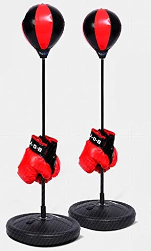 VIFER Set di Boxe Altezza Regolabile Kids Punching Ball Bag Speed ​​Boxing Sports Set Gioco di Combattimento con Guanti